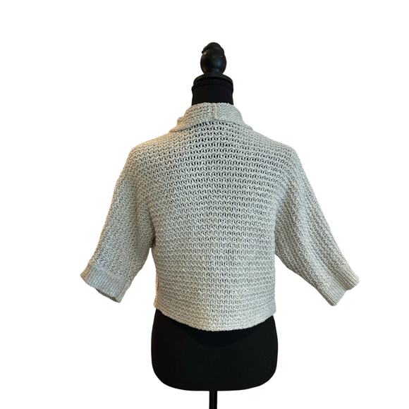 Eileen Fisher Cotten & Linen Shawl Collar Dolman Cardigan, Beige, Size XS, EUC - Picture 2 of 4